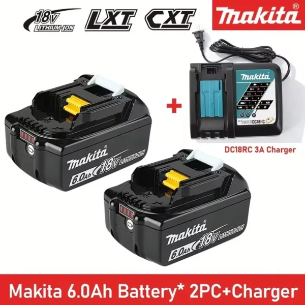 Original Makita 6Ah/5Ah/3Ah for Makita 18V Battery BL1830B BL1850B BL1850 BL1840 BL1860 BL1815 Replacement Lithium Battery